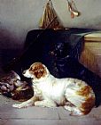 George Armfield Canvas Paintings - Spaniels with the Day's Bag